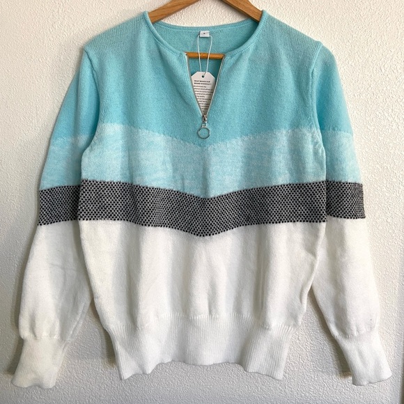 Color block striped sweater - Picture 1 of 8